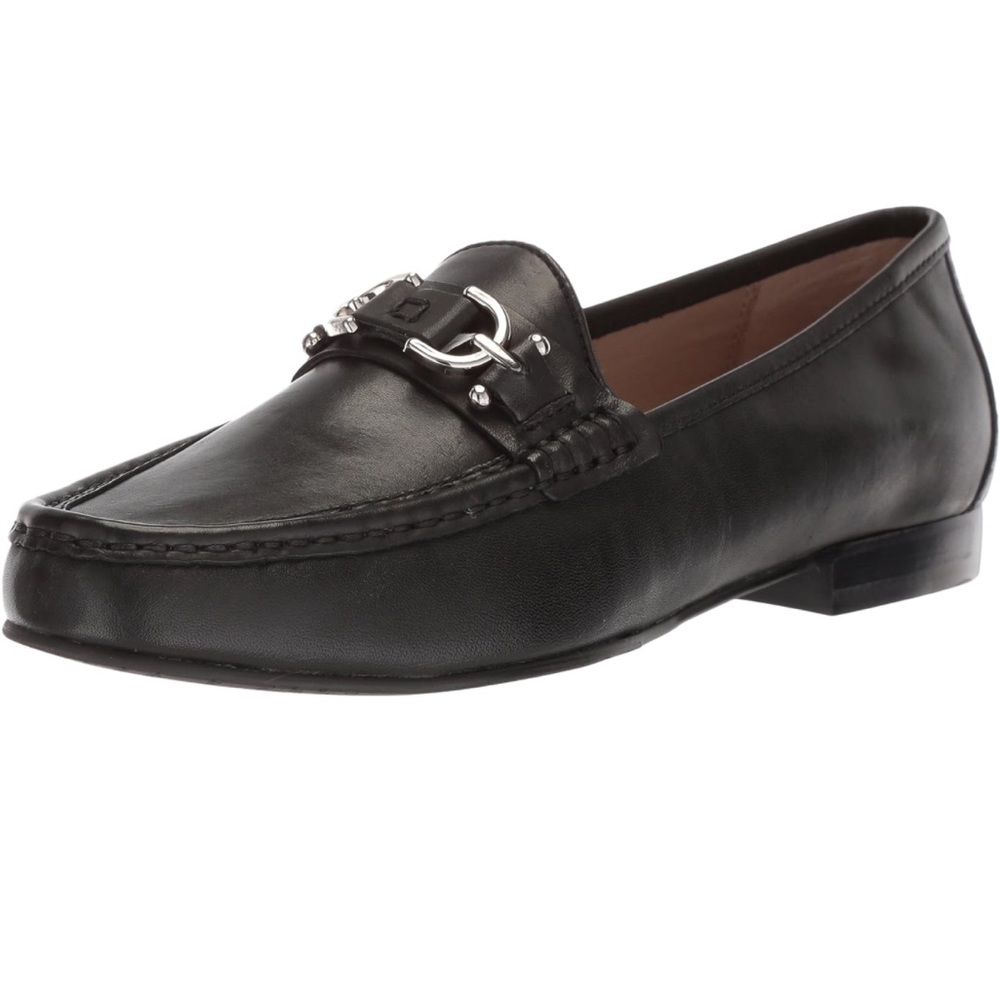 Donald Pliner Black Leather Loafer- Size 8